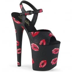 Pleaser Shoes 8" Kiss Platform (FLAMINGO-809KISSES)