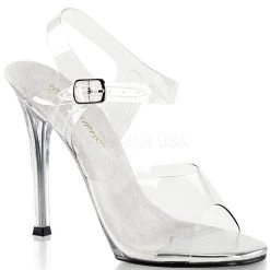 Fabulicious Pleaser Shoes 4.5" Clear Sandal (GALA-08)
