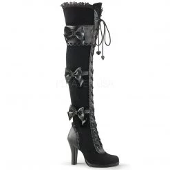 Demonia 4" Thigh High Goth Lolita Boot (GLAM-300)