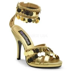 Funtasma Funtasma - Halloween 3 3/4" Heel Ankle Cuff Gold Coin Trim Sandal (GYPSY-03)