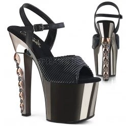 Pleaser Shoes 7" Heel Skulls Stacked Platform Heel (HEX-709)