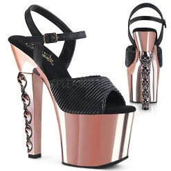 Pleaser Shoes 7" Heel Skulls Stacked Platform Heel (HEX-709)