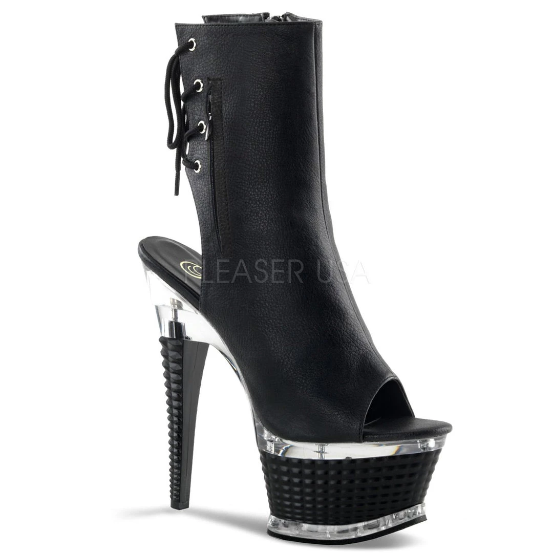 Pleaser Shoes 6 1/2" Textured Platform Bootie (ILLUSION-1018) 4 Pleaser Shoes 6 1/2" Textured Platform Bootie (ILLUSION-1018)