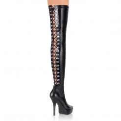 Pleaser Shoes Lace-Up Stretch Platform Thigh Boot (INDULGE-3063 Final Sale)
