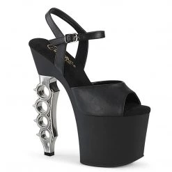 Pleaser Shoes 7" Brass Knuckle Heel Platform Sandal (IRONGRIP-708/709)