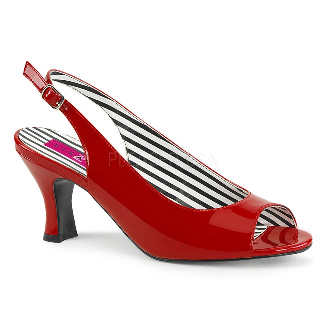 Pink Label By Pleaser 3" Heel Open Toe Slingback (JENNA-02) 6 Pink Label By Pleaser 3" Heel Open Toe Slingback (JENNA-02)