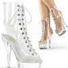 Pleaser Shoes Sales 6 " Stiletto Open Toe Platform Ankle Boot (KISS-1016C Final Sale)