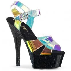 Pleaser Shoes 6" Heel Iridescent Ankle Strap Platform Sandal (KISS-220MMR)