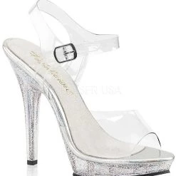Fabulicious Pleaser Shoes 5" Stiletto Glitter Platform Sandal (LIP-108MG)