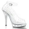 Pleaser Shoes 5" Clear Rhinestone Peep-Toe Pump (LIP-183)