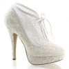 Fabulicious Pleaser Shoes 5" Heel Lace Overlay Ankle Bootie(Lolita-32)