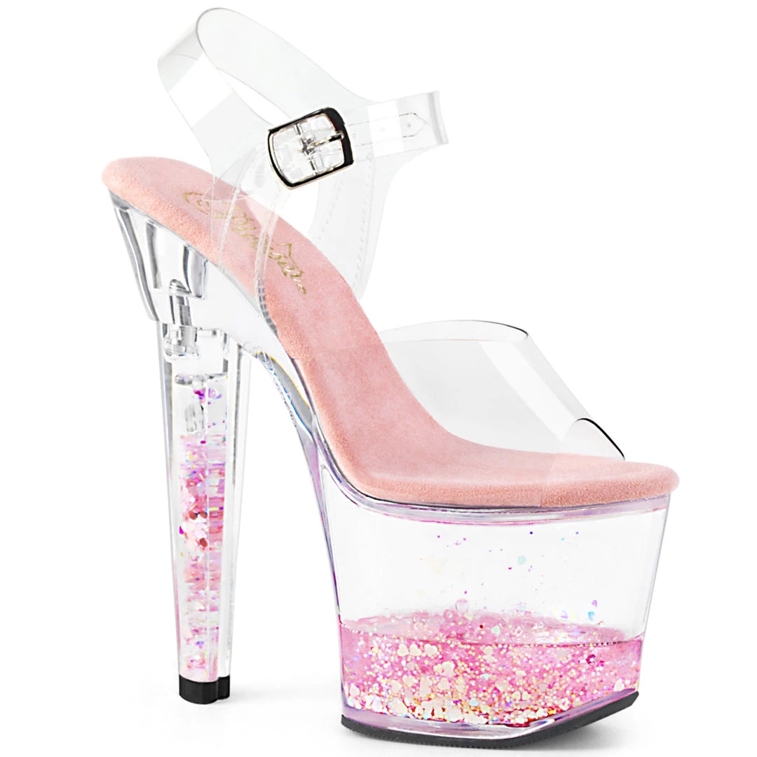 Pleaser Shoes 7" Floating Glitter Heart Shaped Heel (LOVESICK-708GH) 3 Pleaser Shoes 7" Floating Glitter Heart Shaped Heel (LOVESICK-708GH)