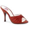 Pin Up Couture 4 1/4" Flared Heel Pleated Mule (MONROE-01) Strapless/Mule