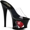 Pleaser Shoes 7 " Rhinestone Heart Slide (MOON-701HRS)
