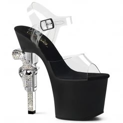 Pleaser Shoes Shop By Style 7" R/S Embellished Gun Heel (REVOLVER-708)