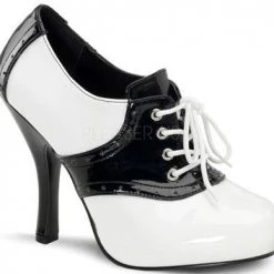 Funtasma Pleaser Shoes 4 1/2" Lace Up Saddle Shoe (SADDLE-48)