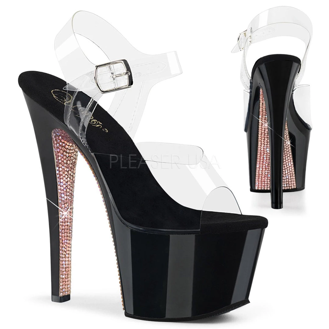 Pleaser Shoes 7" Platform Rhinestone Heel (SKY-308CRS) 3 Pleaser Shoes 7" Platform Rhinestone Heel (SKY-308CRS)