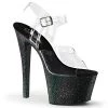 Pleaser Shoes 7" Heel Ankle Strap Sandal Featuring Iridescent Glitter (SKY-308MG)