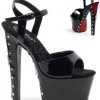 Pleaser Shoes 7 " Stiletto Platform W/ Contrast Rivets(SKY-309FH-06)