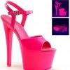 Pleaser Shoes 7" Heel Neon Platform (SKY-309UV) (SKY-309UVLG)