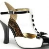 Pin Up Couture 4" T-Strap D'orsay Pump (SMITTEN-10) Pleaser Shoes
