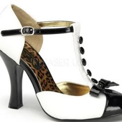 Pin Up Couture 4" T-Strap D'orsay Pump (SMITTEN-10) Pleaser Shoes