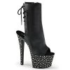 Pleaser Shoes 7" Open Toe Ankle Rhinestone Boot (STARDANCE-1018-7)