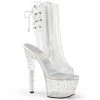 Pleaser Shoes 7" Open Toe Ankle Rhinestone Boot (STARDANCE-1018C-7)