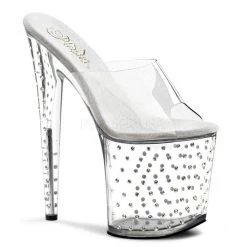 Pleaser Shoes 8" Diamond Platform Mule (STARDUST-801)