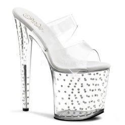 Pleaser Shoes 8" Diamond Platform Mule (STARDUST-802)