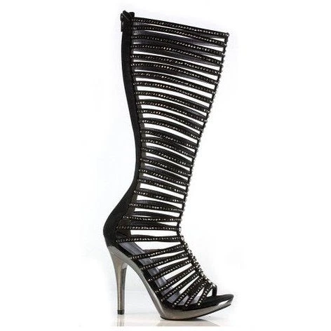 Ellie Shoes Shop By Brand 5" Heel Mid Calf Straps With Rhinestones (ES-M-STELLA) 4 Ellie Shoes Shop By Brand 5" Heel Mid Calf Straps With Rhinestones (ES-M-STELLA)