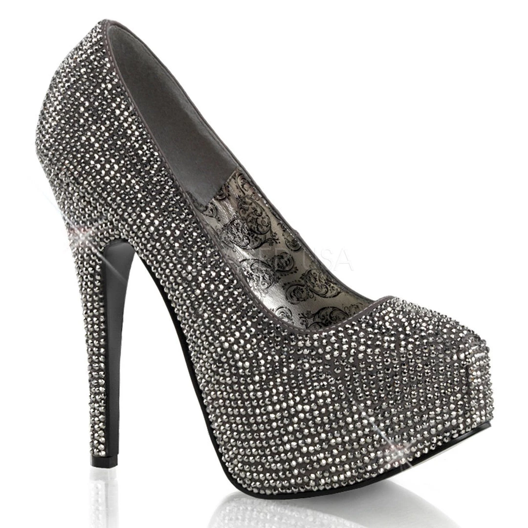 Pleaser Shoes 5 3/4" Rhinestone Platform (Teeze-06R Final Sale) 7 Pleaser Shoes 5 3/4" Rhinestone Platform (Teeze-06R Final Sale)