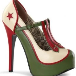 Bordello 5 3/4" Military T-Strap Platform (TEEZE-43)