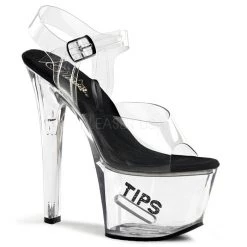 Pleaser Shoes 7" Stripper Tip Jar Sandals (TipJar-708-5)