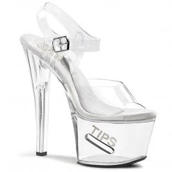 Pleaser Shoes 7" Stripper Tip Jar Sandals (TipJar-708-5)