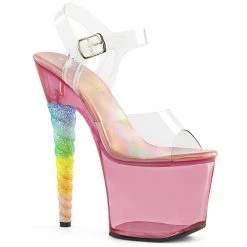 Pleaser Shoes 7" Glitter Ombre Unicorn Heel Featuring Tinted Platform (UNICORN-708T)