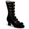 Bordello Pleaser Shoes 2 1/2" Heel Velvet Mid Calf Boot (WHIMSEY-115)