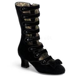 Bordello Pleaser Shoes 2 1/2" Heel Velvet Mid Calf Boot (WHIMSEY-115)